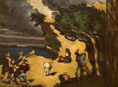 De ezeldieven door Paul Cézanne