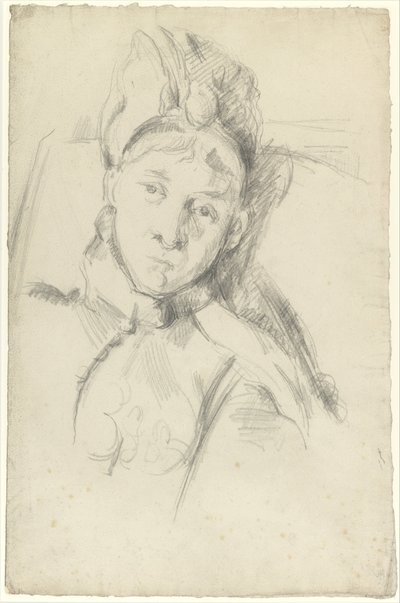 Portret van Hortense Cézanne-Figuet, de Vrouw van de Kunstenaar door Paul Cézanne