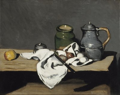 Stilleven met ketel door Paul Cézanne