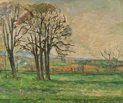 De kale bomen bij Jas de Bouffan, 1885-1886 door Paul Cézanne