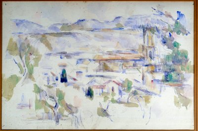 Uitzicht op de Kathedraal van Aix-en-Provence door Paul Cézanne