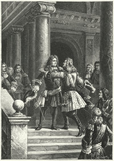 Maarschalk Villars en Prins Eugenius van Savoye ontmoeten elkaar om het Verdrag van Rastatt te onderhandelen door Paul Dominique Philippoteaux