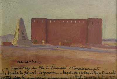 De Hermitage van Vader Charles Eugene de Foucauld (1858-1916) in Tamanrasset door Paul Elie Dubois