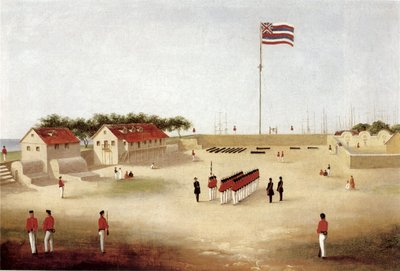 Uitzicht op het Honolulu Fort - Interieur door Paul Emmert