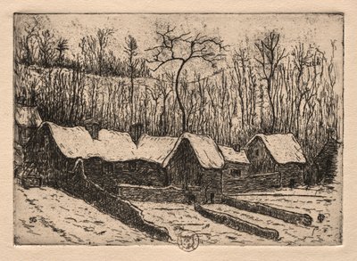 Zes Etsen: De Rieten Bakkerij, Auvers door Paul Gachet