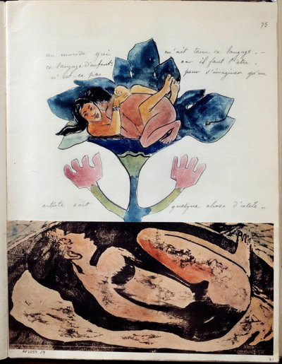 Album Noa (of Noa Noa) door schilder Paul Gauguin (1848-1903): folio 75 door Paul Gauguin
