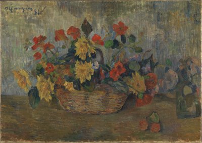 Mand met bloemen, 1884 door Paul Gauguin