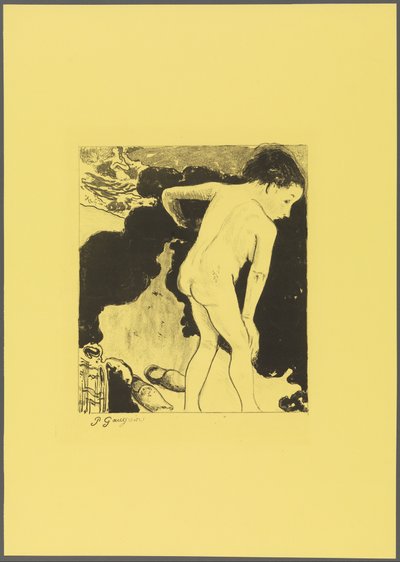 Badende in der Bretagne, aus der "Volpini Suite: Dessins lithographiques" door Paul Gauguin