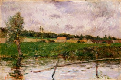 Bretagne Platteland, 1879 door Paul Gauguin