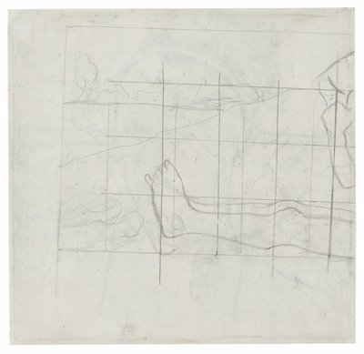 Ontwerp voor een jardinière: De Toilette door Paul Gauguin