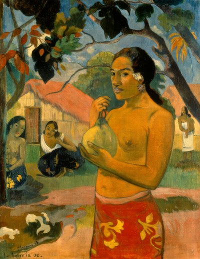 Waar ga je heen? door Paul Gauguin