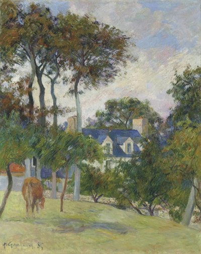 Frans: La Maison blanche / Het kasteel van Anglaise door Paul Gauguin