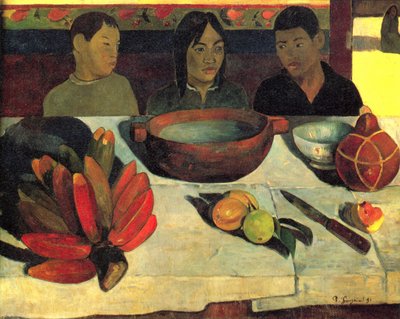 Frans:  Le repas (Les bananes) De maaltijd (De bananen) door Paul Gauguin