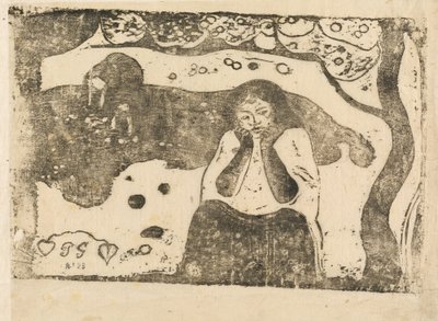 Menselijk Verdriet (Miseres humaines) door Paul Gauguin