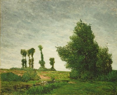 Landschap met Populieren door Paul Gauguin