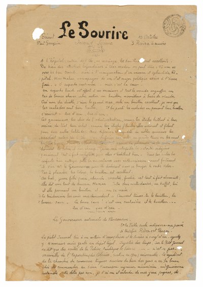 Le sourire: Journal sérieux, 13 okt. 1899 door Paul Gauguin