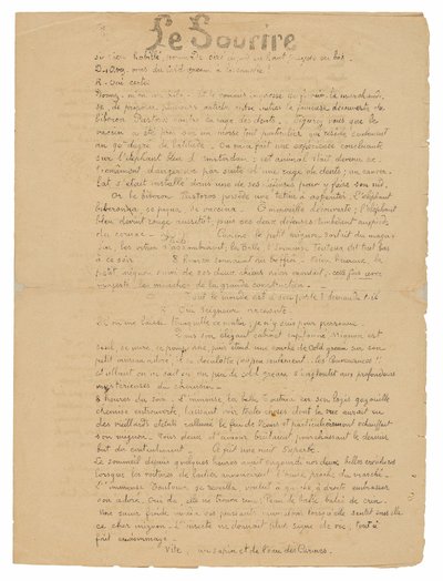 Le sourire: Journal sérieux, 19 sept. 1899 door Paul Gauguin