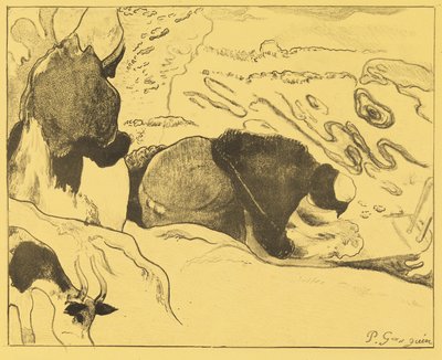 Die Wäscherinnen door Paul Gauguin