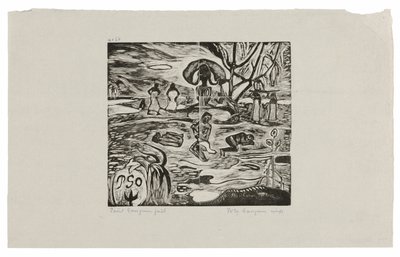Mahana atua (Dag van de God) door Paul Gauguin