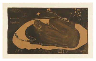 Manau tupapau (Zij denkt aan het spook of Het spook denkt aan haar), uit de Noa Noa Suite door Paul Gauguin