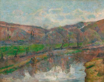 Landschap van Bretagne door Paul Gauguin