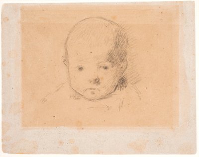 Porträt des Sohnes des Künstlers Clovis, geboren am 10. Mai 1879 door Paul Gauguin