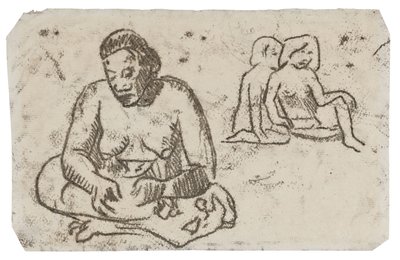 Zittende vrouw (gerelateerd aan het schilderij Zuster van Liefdadigheid), c.1902 door Paul Gauguin