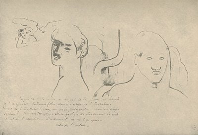 Schetsen van allerlei soorten, willekeurige avonturen van mijn pen en mijn verbeelding, dwalende fantasieën door Paul Gauguin
