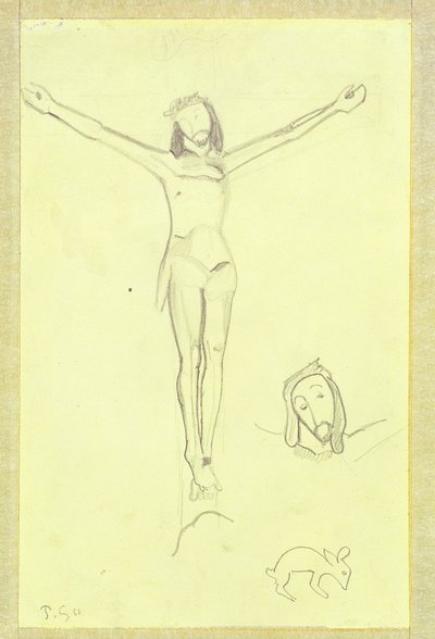 Studie voor De Gele Christus, 1889 door Paul Gauguin