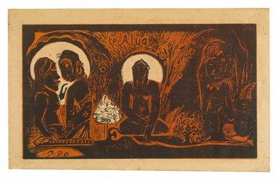 Te atua (De God), uit de Noa Noa Suite door Paul Gauguin
