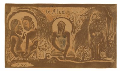 Te atua (De God), uit de Noa Noa Suite door Paul Gauguin