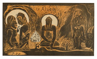 Te atua (De God), uit de Noa Noa Suite door Paul Gauguin