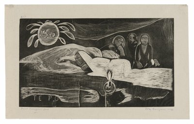 Te po (De nacht), uit de Noa Noa Suite door Paul Gauguin