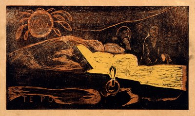 Te po. De grote nacht uit de serie Noa Noa door Paul Gauguin