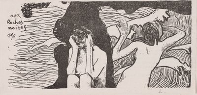 De Zwarte Rotsen door Paul Gauguin