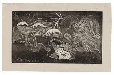Het universum wordt geschapen), uit de Noa Noa Suite door Paul Gauguin