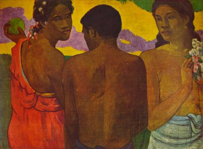 Drie Tahitianen, 1899, 1935 door Paul Gauguin