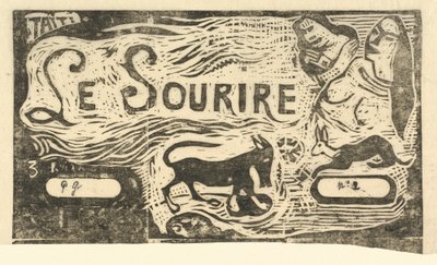 Titelpagina voor Le Sourire, in of na 1895 door Paul Gauguin
