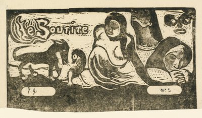 Titelpagina voor Le Sourire, in of na 1895 door Paul Gauguin