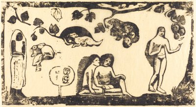 Vrouwen, Dieren en Bladgroen door Paul Gauguin