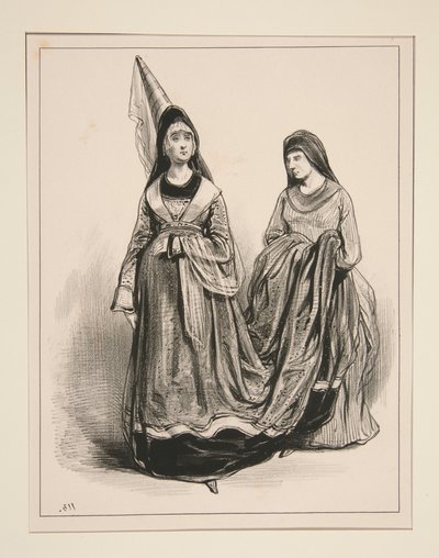 1400. Dames van Parijs. door Paul Gavarni