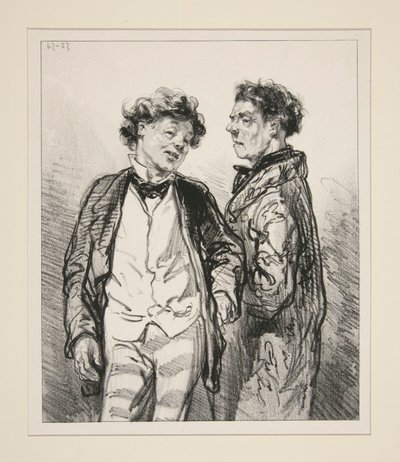 Ah! zo, mijn schoonzoon, je bent niet bang voor door Paul Gavarni