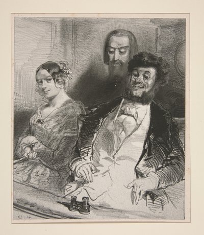 In het Théâtre-Français... door Paul Gavarni