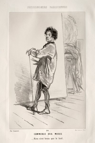 Handel van de Muzen door Paul Gavarni