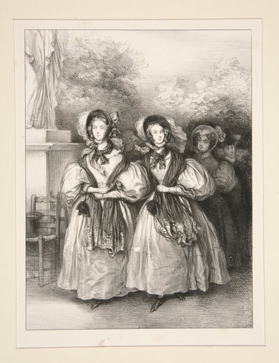 Deux Soeurs door Paul Gavarni