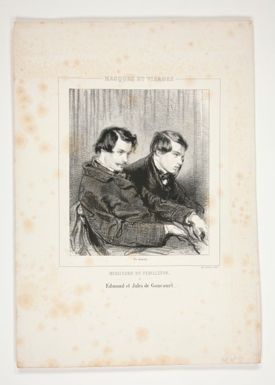 Edmond en Jules de Goncourt door Paul Gavarni