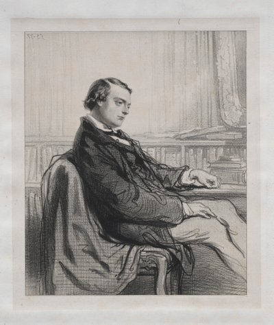 Heren van de pers: Théodore de Banville door Paul Gavarni