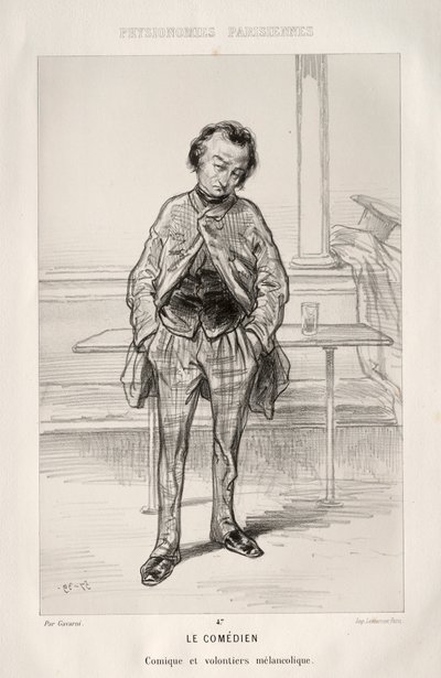 Le Comédien door Paul Gavarni