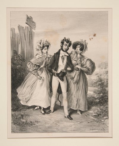 De Duivel Buiten Barrière door Paul Gavarni