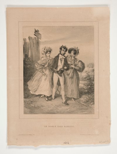 De duivel buiten de barrière door Paul Gavarni